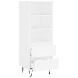 Berkfield Home Highboard White 40x36x110 cm Engineered Wood - Size: 40 x 36 x 110 cm - thumbnail 6