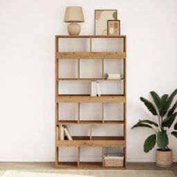 Berkfield Home Bookcase Artisan Oak 100x33x187.5 cm Engineered Wood in Brown - thumbnail 3