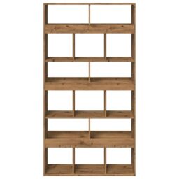 Berkfield Home Bookcase Artisan Oak 100x33x187.5 cm Engineered Wood in Brown - thumbnail 4