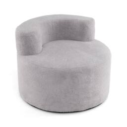Costway Bean Bag Chair Floor Single Sofa Chair Round Boneless Reading Couch in Grey - thumbnail 1