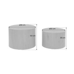 sweeek Pair of round marble-effect nesting coffee tables in Grey - thumbnail 6