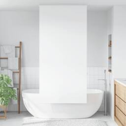 Berkfield Home Shower Roller Blind 100x240 cm Fabric Width 96 cm in White - thumbnail 2