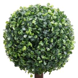 Berkfield Home Lush Artificial Boxwood Plant with Pot Ball Shaped Green 118 cm - thumbnail 3