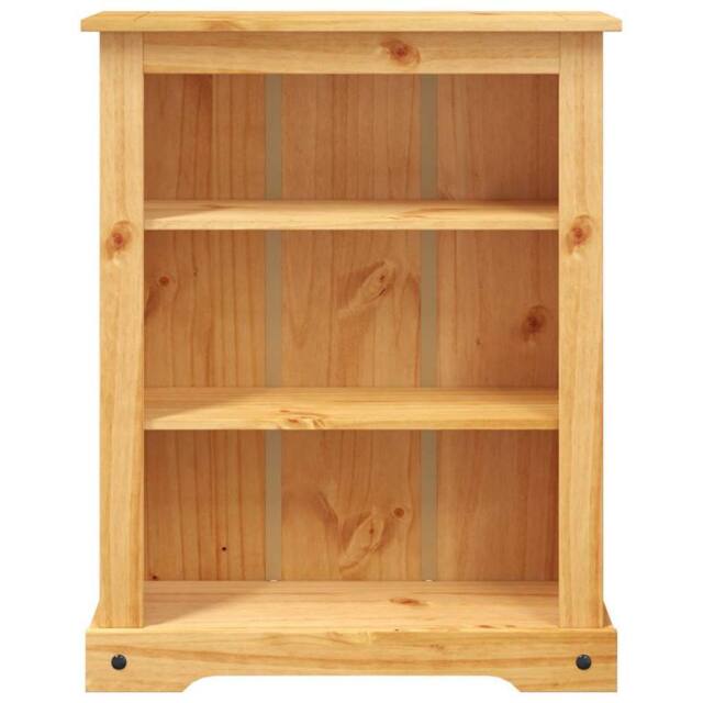 Berkfield Home Beautiful 3-Tier Bookcase Mexican Pine Corona Range 81x29x100 cm in Light Brown - Size: 81 x 29 x 100 cm - image 1