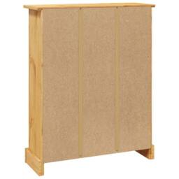 Berkfield Home Beautiful 3-Tier Bookcase Mexican Pine Corona Range 81x29x100 cm in Light Brown - Size: 81 x 29 x 100 cm - thumbnail 5