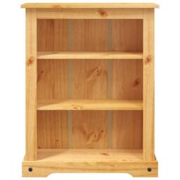 Berkfield Home Beautiful 3-Tier Bookcase Mexican Pine Corona Range 81x29x100 cm in Light Brown - Size: 81 x 29 x 100 cm - thumbnail 1