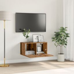 Berkfield Home TV Cabinet Old Wood Particle board Medium TV Cabinet in Brown - thumbnail 1