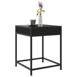 Berkfield Home Coffee Table with Infinity LED Black 40x40x51 cm - Size: 40 x 40 x 51 cm - thumbnail 5