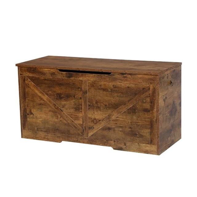 Kelvenix Children's Wooden Toy Box Rustic Brown - Size: 0.6m2 - image 1