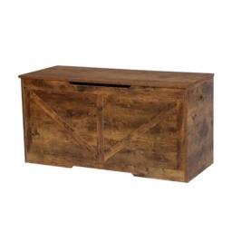 Kelvenix Children's Wooden Toy Box Rustic Brown - Size: 0.6m2 - thumbnail 1