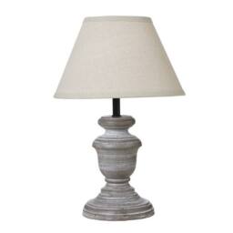 Lemon Pavilion Furniture and Decor Belluno Urn Table Lamp with Linen Shade - L11 x W11 x H24 cm - Grey - thumbnail 1