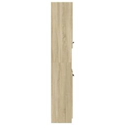 Berkfield Home Bathroom Cabinet Sonoma Oak 32x34x188.5 cm Engineered Wood in Brown - thumbnail 5