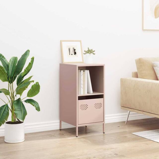 Berkfield Home Sideboard Pink 35x39x73.5 cm Cold-rolled Steel - image 1