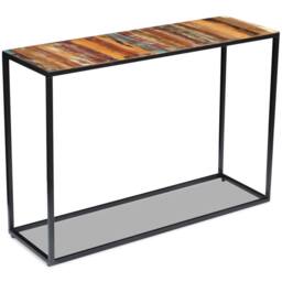 Berkfield Home Beautiful Console Table Solid Reclaimed Wood 110x35x76 cm - Size: 110 x 35 x 76 cm - thumbnail 2