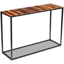 Berkfield Home Beautiful Console Table Solid Reclaimed Wood 110x35x76 cm - Size: 110 x 35 x 76 cm - thumbnail 3
