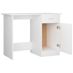 Berkfield Home Desk White 100x50x76 cm Engineered Wood - Size: 100 x 50 x 76 cm - thumbnail 5