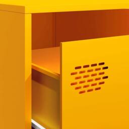 Berkfield Home TV Cabinet Mustard Yellow 202x39x43.5 cm Cold-rolled Steel - thumbnail 9