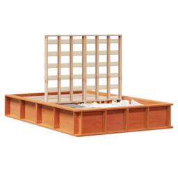 Berkfield Home Bed Frame with Storage Wax brown 140 x 200 cm Solid Pine Wood in Tan - thumbnail 3