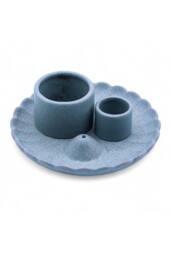 KDMD Blue Lotus Ceramic Palo Santo & Smudge Holder for Rituals & Meditation - thumbnail 2