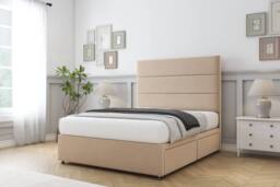 "Sloomy Texas Plush Divan Set 2 Drawers-54"" Headboard in Stone - Size: Small Single" - thumbnail 3