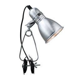 Nordlux Industrial Indoor Clamp Lamp Silver Aluminium E27 Adjustable Head - Mains Powered, IP20 - thumbnail 2
