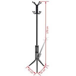 Berkfield Home Metal Black Coat Stand - thumbnail 4