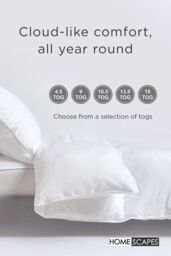 Homescapes Luxury Hotel Quality Super Microfibre 10.5 Tog Autumn Duvet in White - Size: Single - thumbnail 6