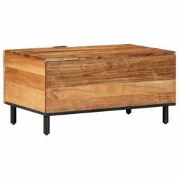 Berkfield Home Coffee Table 80x50x40 cm Solid Wood Acacia in Brown - Size: 80 x 50 x 40 cm - thumbnail 5