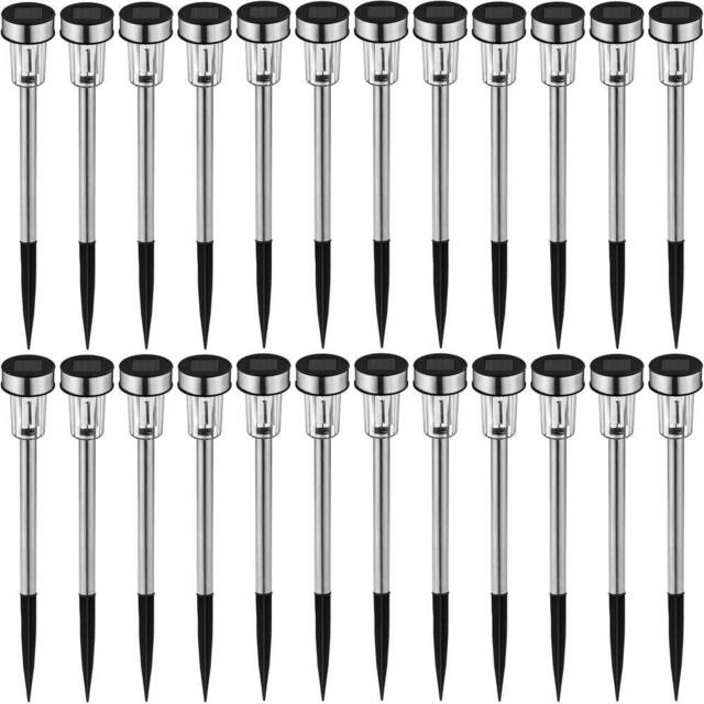 tectake Solar Garden Lights Set Of 24 in Silver - Size: 24 Pack - image 1