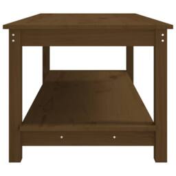 Berkfield Home Coffee Table Honey Brown 110x55x45 cm Solid Wood Pine - Size: 110 x 55 x 45 cm - thumbnail 6
