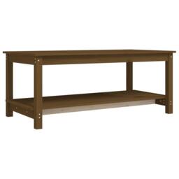Berkfield Home Coffee Table Honey Brown 110x55x45 cm Solid Wood Pine - Size: 110 x 55 x 45 cm - thumbnail 1