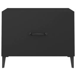 Berkfield Home Coffee Table with Metal Legs 2 pcs Black 50x50x40 cm - Size: 50 x 50 x 40 cm - thumbnail 7