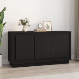 Sideboard Black 102x35x55 cm Engineered Wood - thumbnail 1