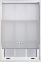 Furnished Daylight Roller Blinds with Triple Square Eyelets - Trimmable Window Shade in Grey - Size: 150 cm width x 210 cm drop - thumbnail 1