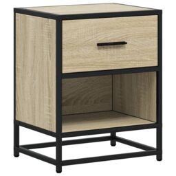 Berkfield Home Bedside Cabinet Sonoma Oak 40x31x50 cm Engineered Wood in Brown - Size: 40 x 31 x 50 cm - thumbnail 2