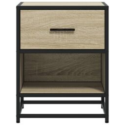 Berkfield Home Bedside Cabinet Sonoma Oak 40x31x50 cm Engineered Wood in Brown - Size: 40 x 31 x 50 cm - thumbnail 5