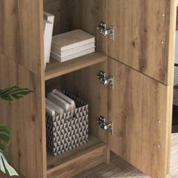Berkfield Home Artisan Oak Sideboard Artisan oak Engineered wood Large Storage in Brown - thumbnail 4