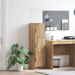 Berkfield Home Artisan Oak Sideboard Artisan oak Engineered wood Large Storage in Brown - thumbnail 2