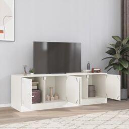 Berkfield Home TV Cabinets 2 pcs White 67x39x44 cm Steel - Size: 67 x 39 x 44 cm