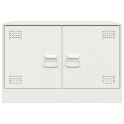 Berkfield Home TV Cabinets 2 pcs White 67x39x44 cm Steel - Size: 67 x 39 x 44 cm - thumbnail 6