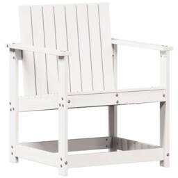 Berkfield Home 3 Piece Garden Lounge Set White Solid Wood Pine - thumbnail 4
