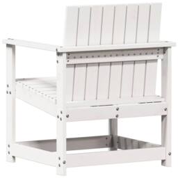 Berkfield Home 3 Piece Garden Lounge Set White Solid Wood Pine - thumbnail 6