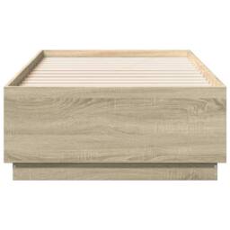 Berkfield Home Durable Bed Frame with LED without Mattress Sonoma Oak 90x190 cm in Light Brown - Size: Single - thumbnail 6
