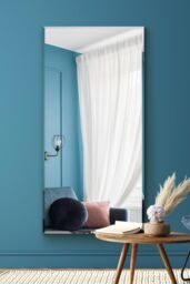 "MirrorOutlet All Glass Modern Bevelled Wall or Leaner Mirror 59"" X 24"" (150x60CM) in Silver - Size: 1 Pack"