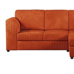 Furniture 786 Hannah Jumbo Cord Full Back 4 Seater Right Hand Facing Corner Sofa in Orange - thumbnail 4