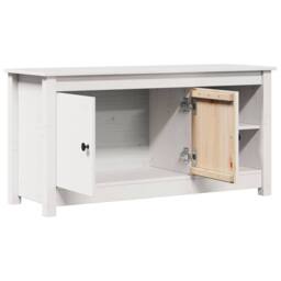 Berkfield Home TV Cabinet White 103x36.5x52 cm Solid Wood Pine - thumbnail 5