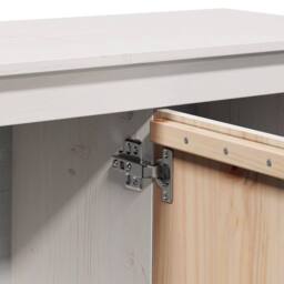 Berkfield Home TV Cabinet White 103x36.5x52 cm Solid Wood Pine - thumbnail 8