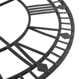 Berkfield Home Vintage Wall Clock with Quartz Movement Metal 60 cm XXL in Black - thumbnail 5