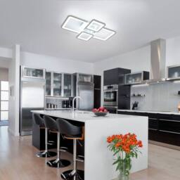 COMELY Dimmable LED Ceiling Light, 54W Square Acrylic Silver Ceiling Lights - thumbnail 8