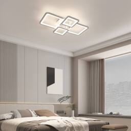 COMELY Dimmable LED Ceiling Light, 54W Square Acrylic Silver Ceiling Lights - thumbnail 6